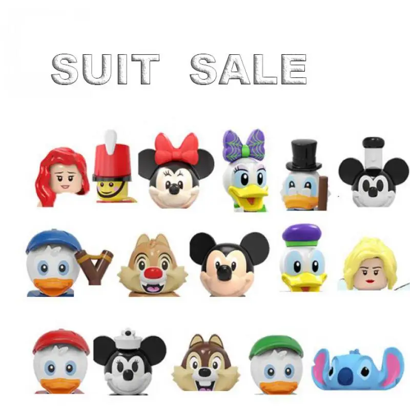 

Suit Sale Disney Mini Figures Blocks Ariel Nutcracker Scrooge Mickey Bricks Building Blocks Diy Assembled Model Educational Toys