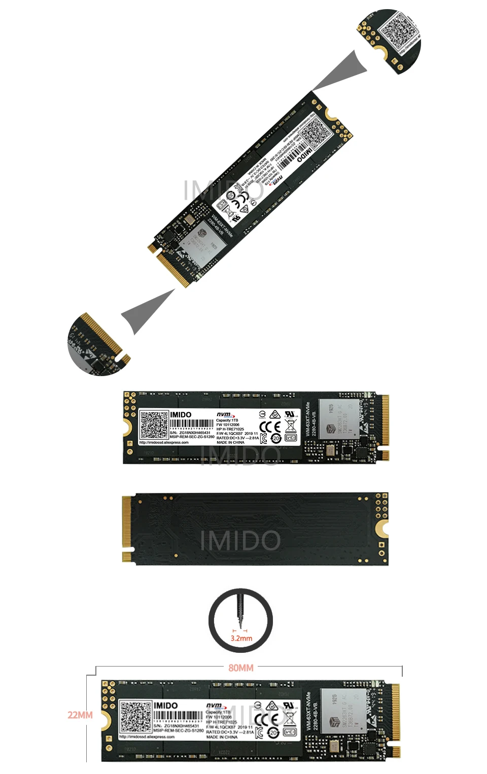 IMIDO M.2 ssd M2 256 Гб PCIe NVME 128 ГБ 512 1 ТБ твердотельный диск 2280 внутренний жесткий диск hdd для ноутбука, настольного компьютера, MSI Asro