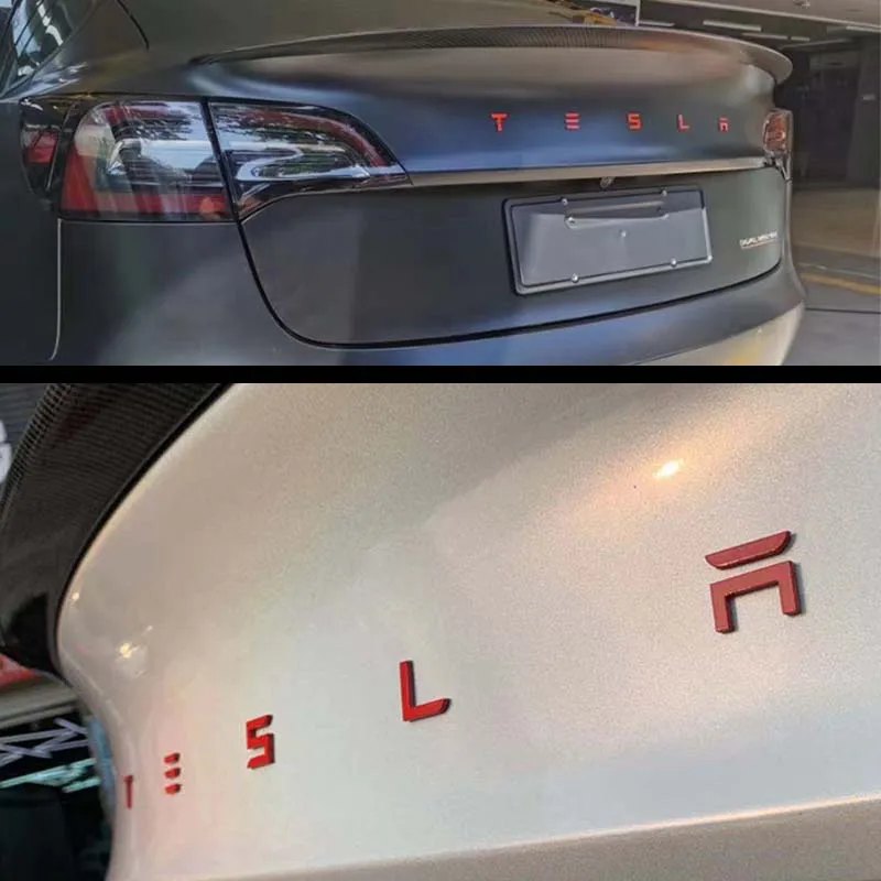 3d-наклейка для логотипа Tesla Model X Модель 3 родстер автомобиль передняя и задняя