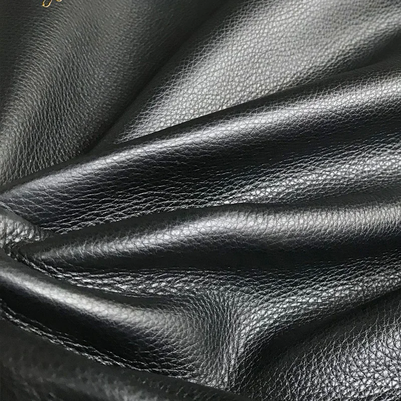 Черный натуральный борцовка мягкая кожа личи желтый cowhideleather полное зерно морщины 1,4-1,6 мм толщиной