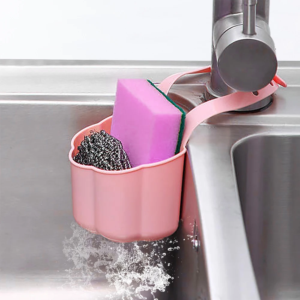 Стеллаж для слива кухонной раковины стеллаж губки мыла мусора пластиковая