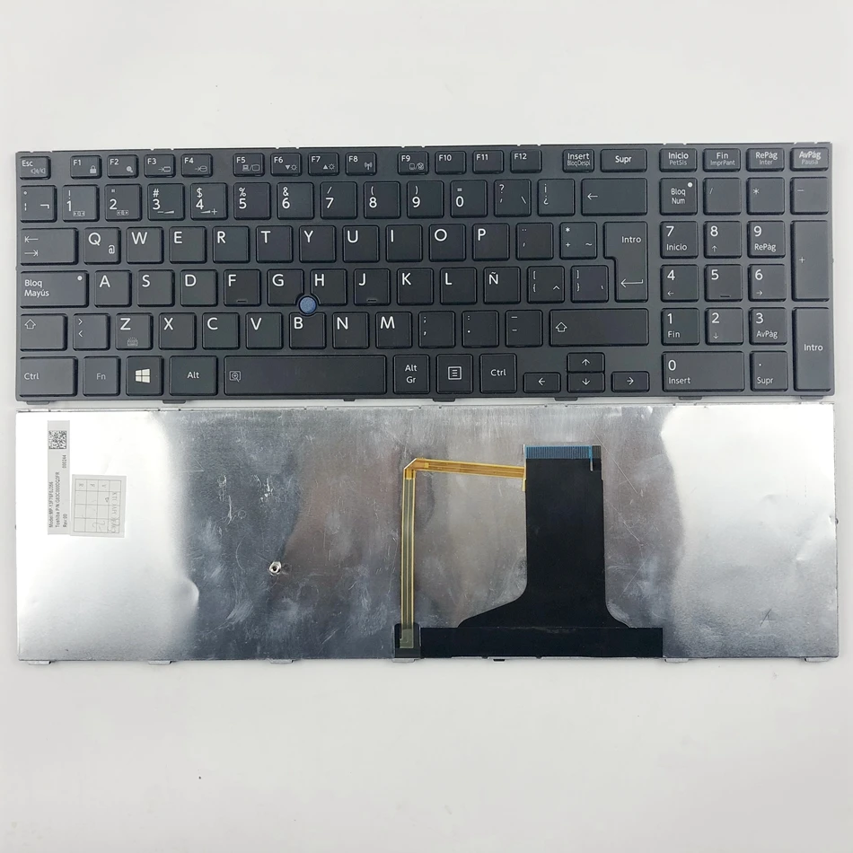 Французская латинская клавиатура с подсветкой для ноутбука Toshiba Tecra W50 A A50 черный
