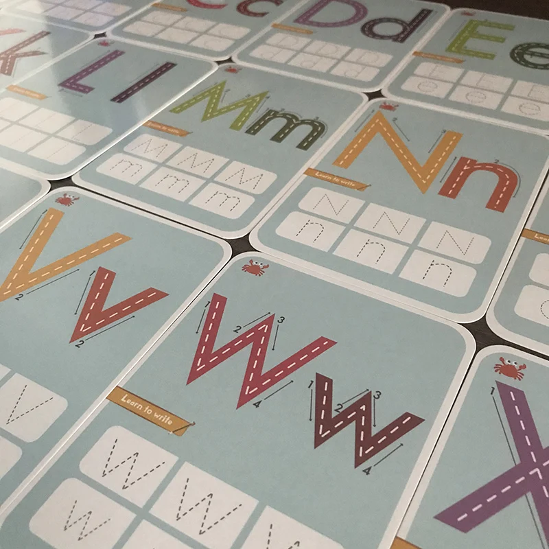 Двусторонняя карманная Флешка для детей с буквами Алфавит Монтессори Phonics