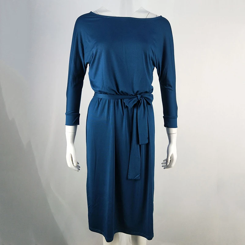 Женское облегающее платье карандаш Повседневное с длинным рукавом и открытой