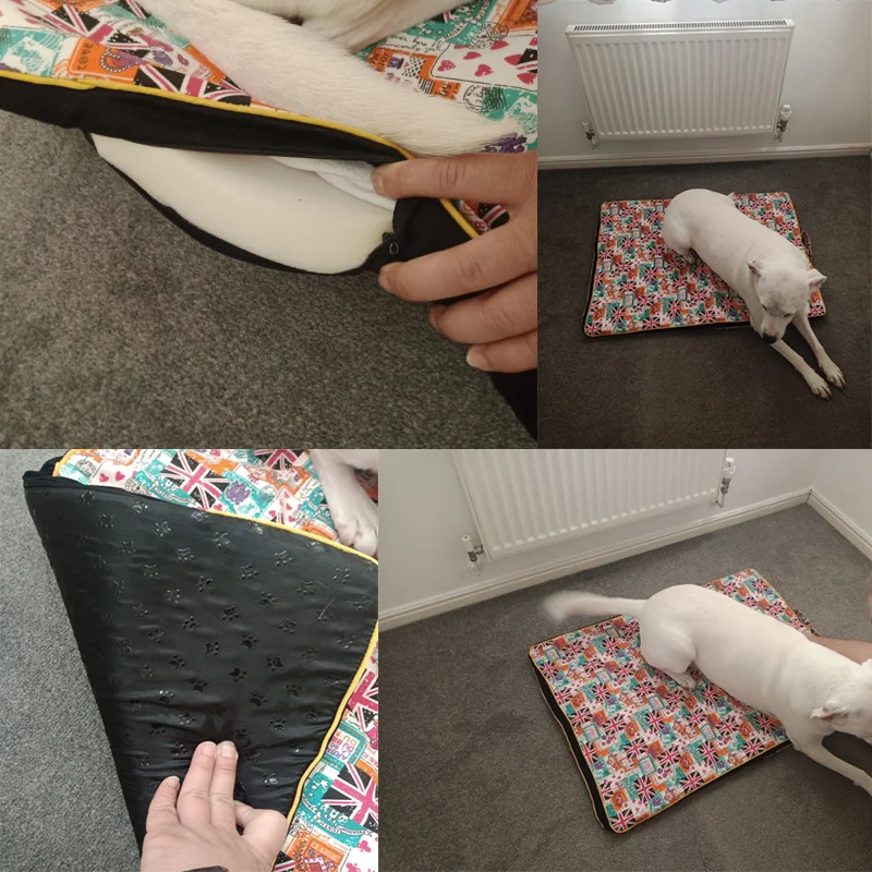 

Large Dog Bed Mat Memory Foam Breathable Dog Beds Canvas Bottom Orthopedic Mattress Beds For Small Medium Large Pet