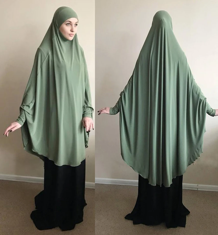 

Muslim Long Khimar Formal Prayer Garment Hijab Women Ramadan Niqab Burka Islamic Turkey Namaz Burka Musulman Eid Jilbab Djellaba
