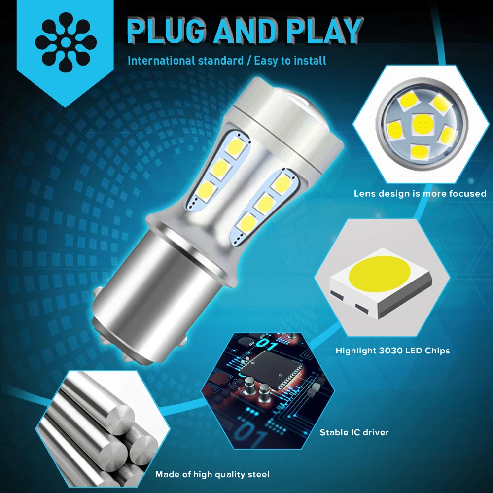 2x 1157 BAY15D 1156 BA15S P21W LED Bulbs P21/5W Led Lamp Reverse DRL Auto For BMW VW Mercedes Audi A3 8P A4 6B E60 E90 white | Автомобили