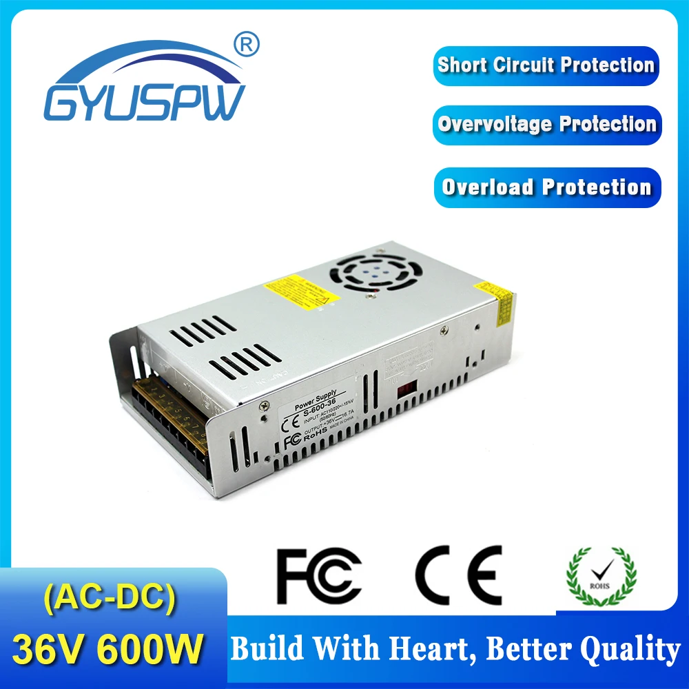 DC48V 400W трансформатор освещения AC110V 220V к DC 24V 12V 36V 32V 48V 30V 60V 600W импульсный источник