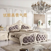 high quality bed fashion european french carved bedside 1 8 m bed 2 people d1409
