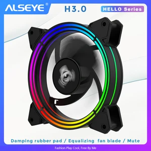 Кулеры ALSEYE H3.0, 4 контакта, PWM, 120 мм, RGB-подсветка