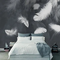 custom photo wallpaper modern simple white feather murals living room tv sofa bedroom home decor wall painting papel de parede
