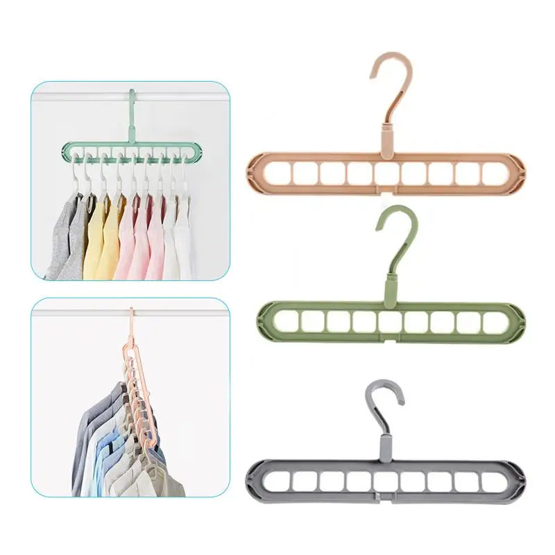 

Clothes Hanger Closet Organizer Space Saving Hanger Multi-Port Clothing Rack Plastic Scarf Cabide Storage Hangers For Clothes