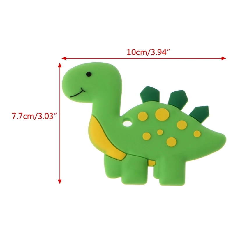 

Dinosaur Baby Teethers Pendant Necklace Accessory BPA Free Silicone Chew Toys
