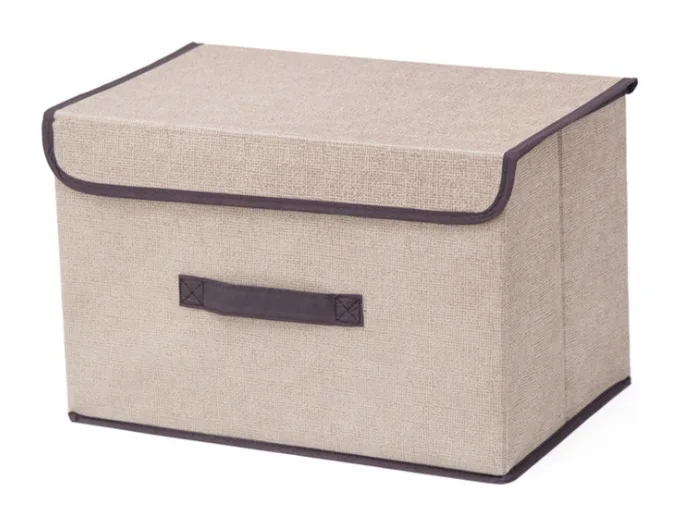 36x23x24 Beige Тканевый складной контейнер-органайзер с ручками для ящика, детской комнаты, шкафа, офиса, дома - Цвет: 36x23x24 Beige
