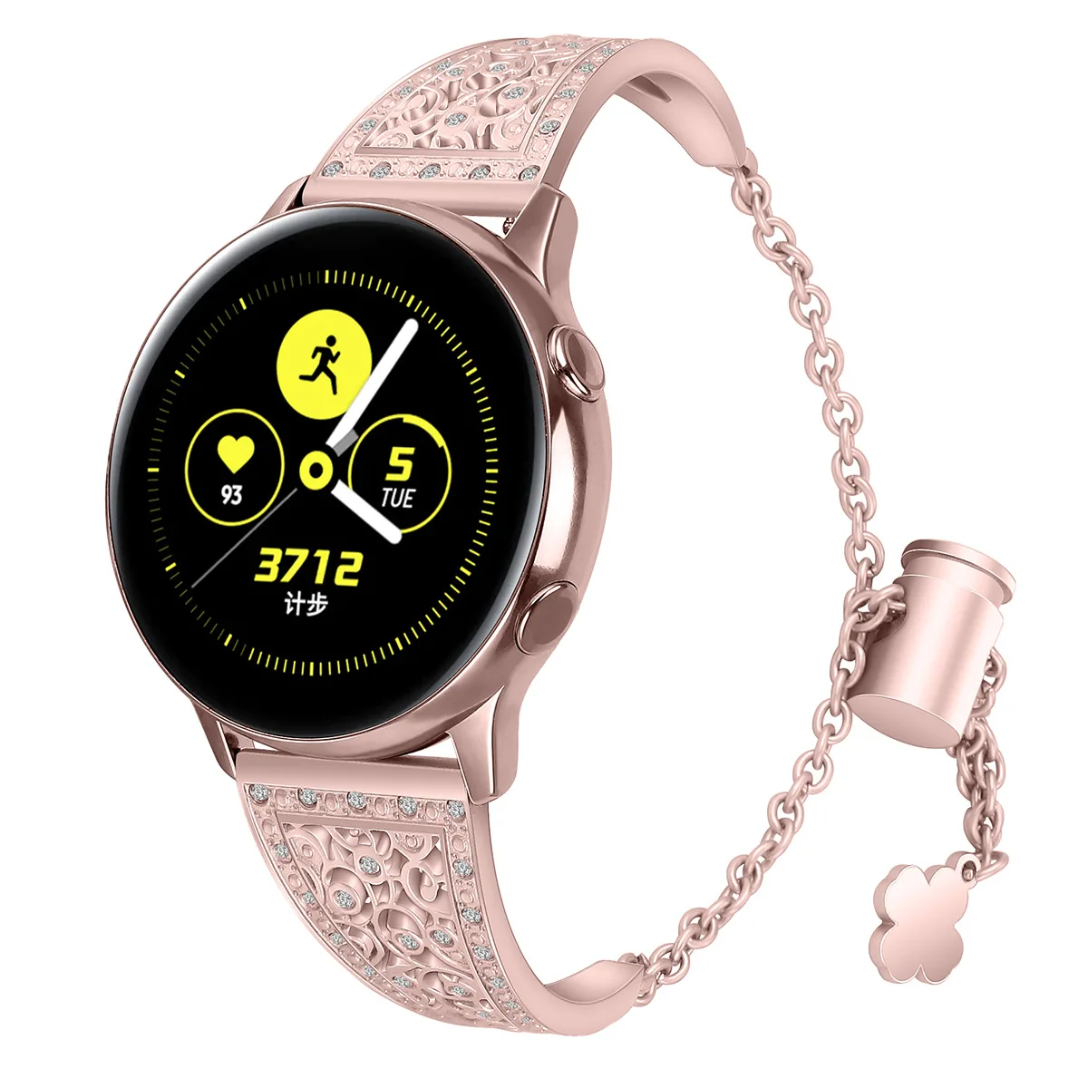 Ремешок для женских часов с бриллиантами Samsung galaxy Watch active 2 ремешок из нержавеющей
