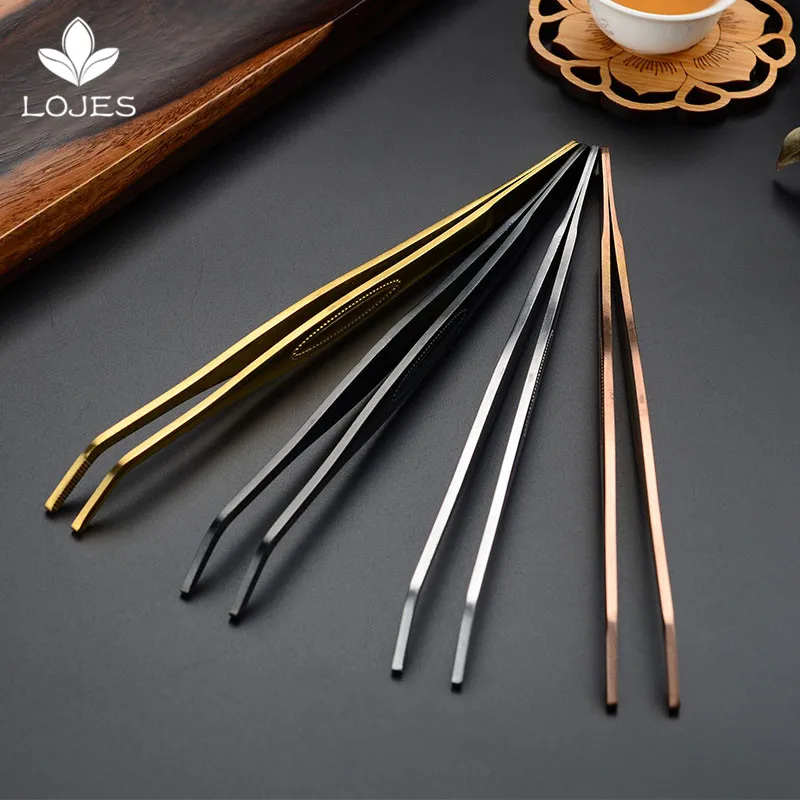 Щипцы-пинцет изогнутые 22 см с удобной рифленой ручкой для лечения красоты