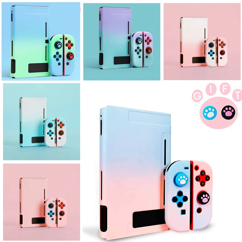 For Nintendo Switch Cute Full Cover Shell Soft Gradient Game Console Joy-Con Protective Case For Nintend Switch Accessories