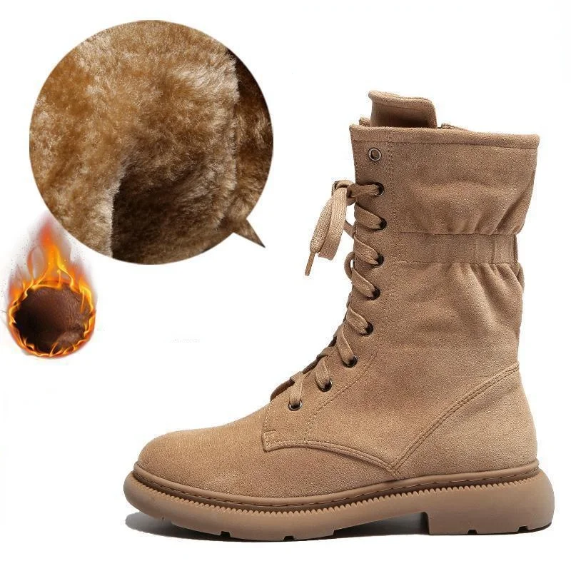 

Martin Boots for Women Winter Warm Furry Shoes Casual Cotton Shoes Thick Platform Womans Fashion Snow Boots Female Short Boots