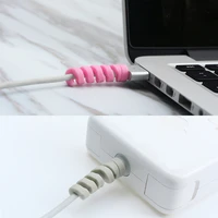 20pcs cable winder protective case spiral cable protector for iphone android usb charging earphone case cover
