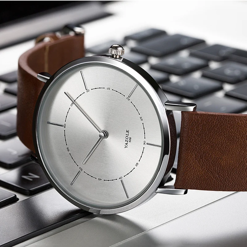 Часы YAZOLE мужские спортивные водонепроницаемые кварцевые | Наручные часы