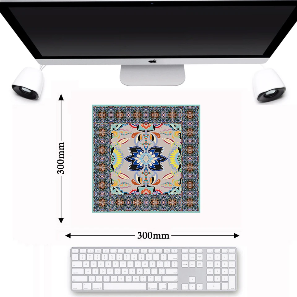 Мини персидский тканый коврик для мыши в ретро стиле с рисунком натуральный