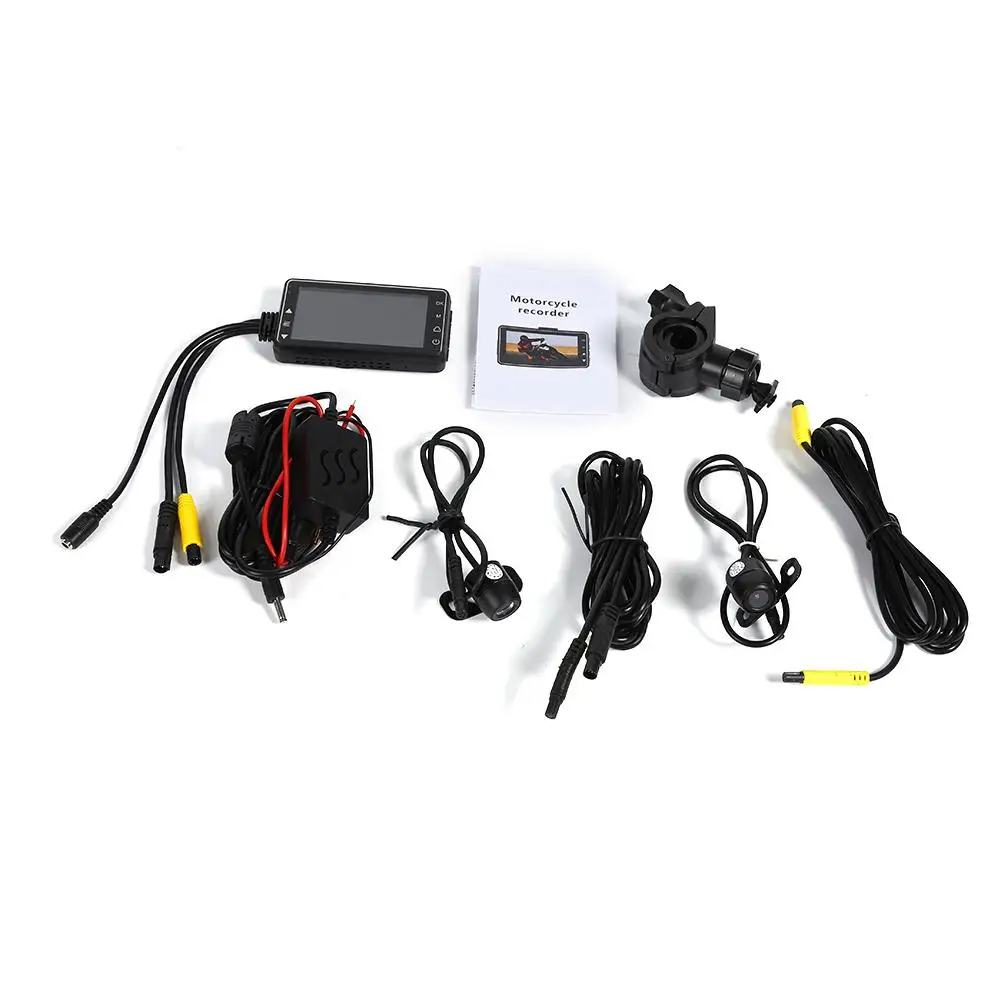 SE100 3 0 &quotЖК дисплей Full HD 1080P Видеорегистраторы для мотоциклов Dash Cam спереди и вид