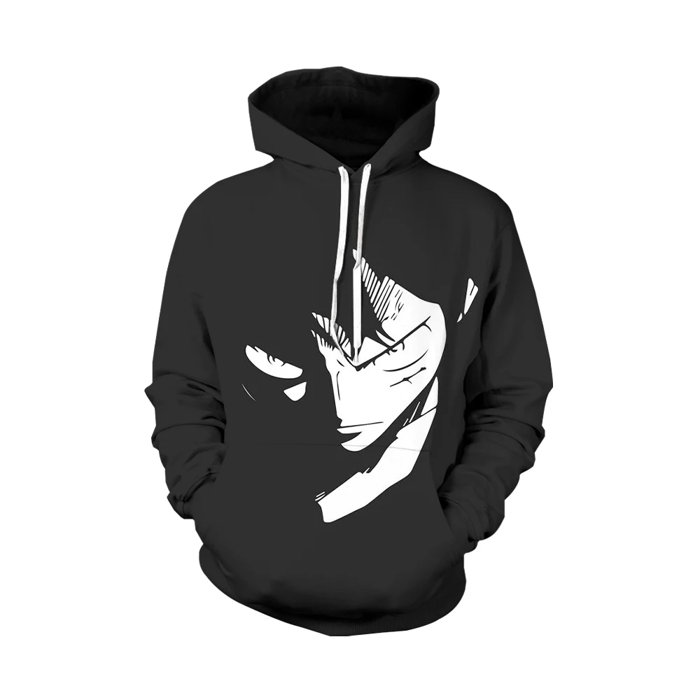 

Autumn and winter new 3D anime print hoodie for men and women couples fashion hip-hop loose hooded sweater thin top