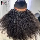 Афро Курчавые Кудрявые I-образные наконечники, 100% натуральные человеческие волосы, волнистые пряди, бразильские волосы для наращивания I-образных наконечников, натуральные черные Ever Beauty