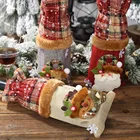 Рождественские Чехлы для винных бутылок, чехол для винных бутылок с Санта-Клаусом, Подарочная сумка, Рождественский праздничный Рождественский Декор для стола с новым годом