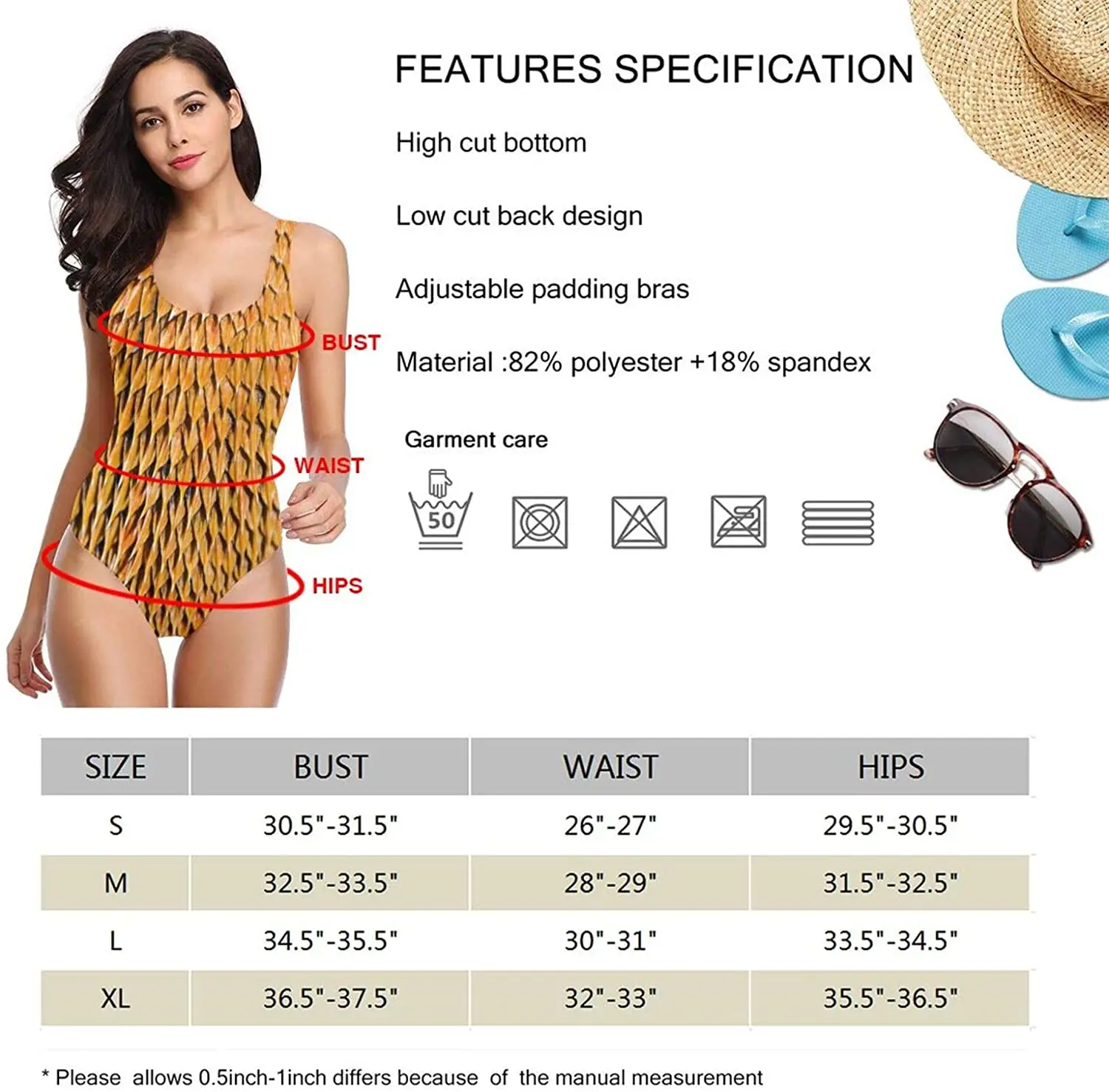 Женский слитный купальник в стиле ретро с высоким вырезом и глубокой спинкой