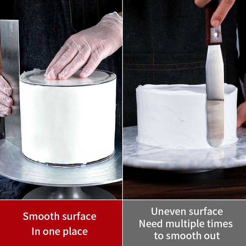 Акриловый скребок для торта сглаживающий Регулируемый шпатели мастики края крем