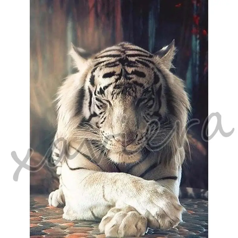 

Xaviera Full Drill Diamond Embroidery Animal Bengal Tiger Diamond Painting Diy Rhinestone Picture Rhinestone Cross Stitch Kits