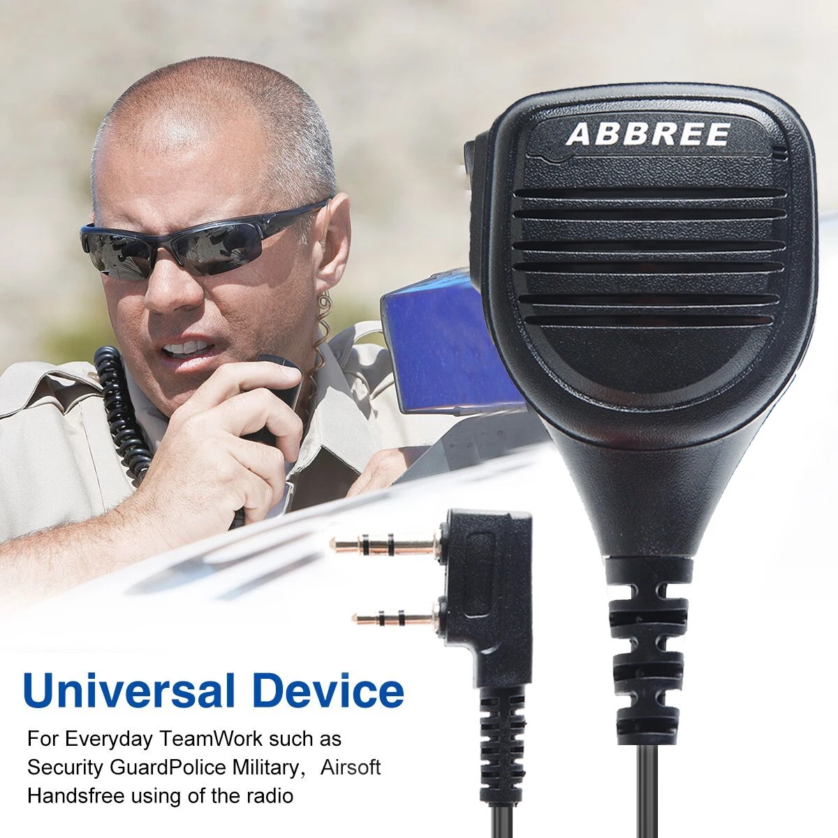 Abbree AR 780 PTT удаленный водонепроницаемый динамик микрофон для Ветчины радио Kenwood TYT