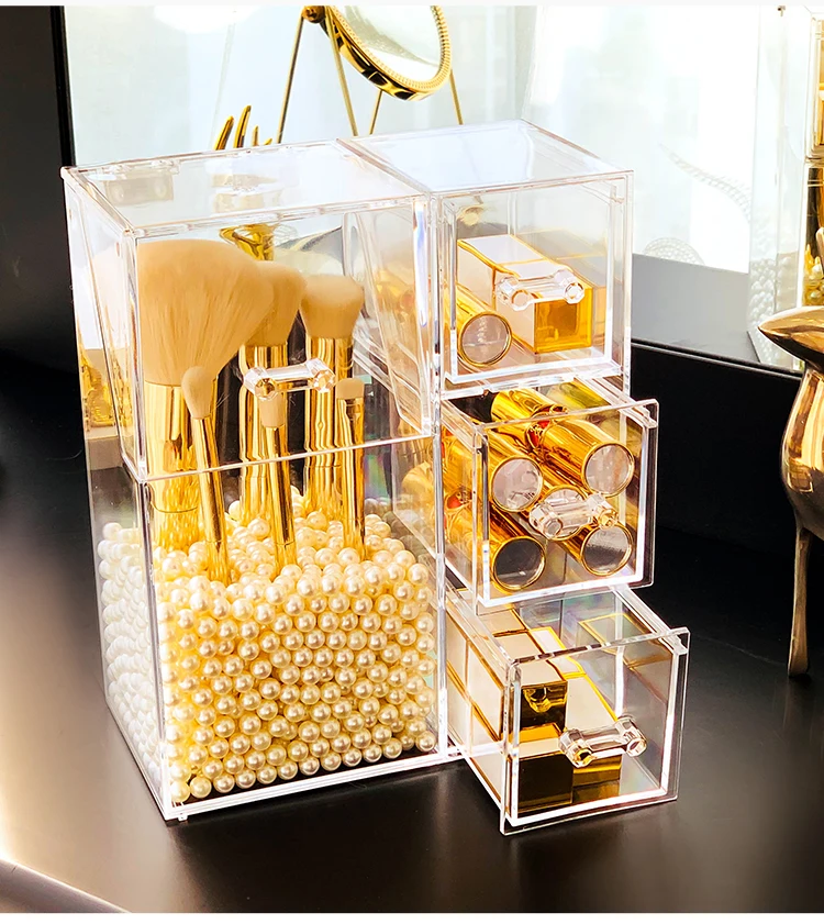 Многофункциональная акриловая Кисть для макияжа держатель хранения украшений с