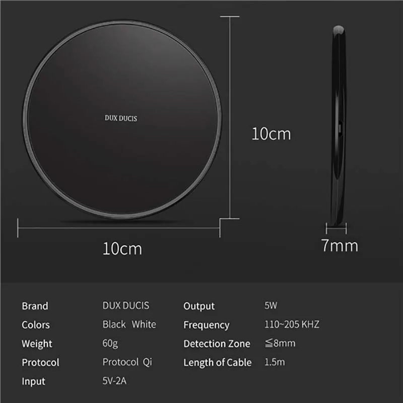 

Wireless Charger for IPhone11 X MAX Fashion Wireless Charging Pad Dock for Samsung S9 S8 Plus S7 S6 Edge Note 8 9