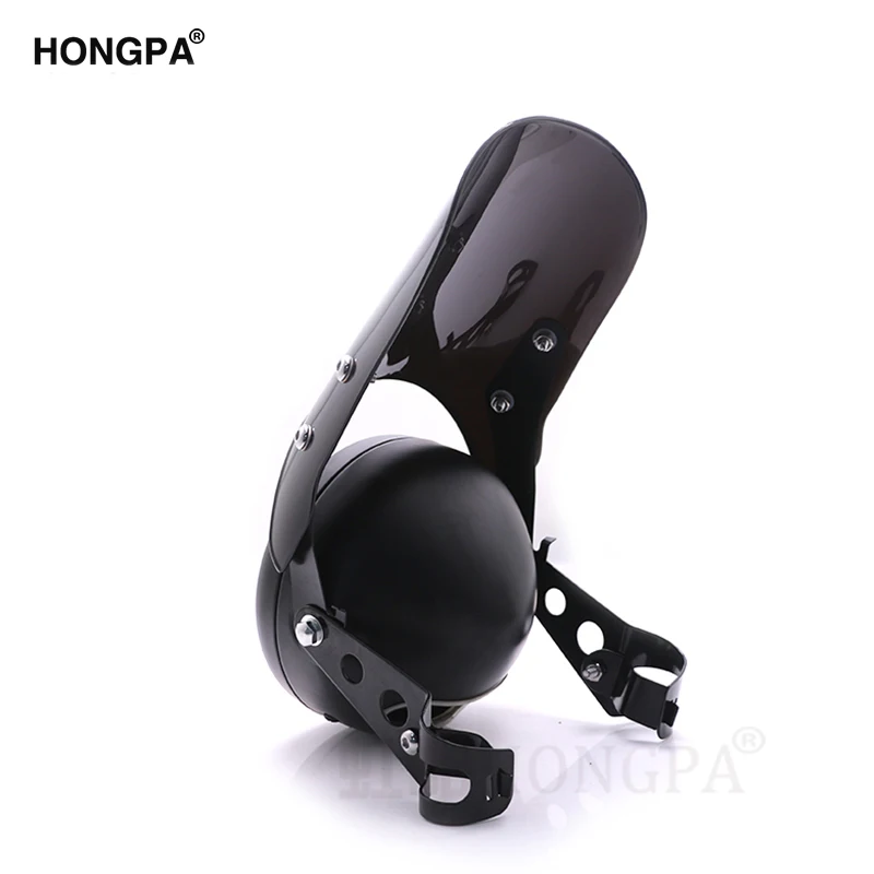 Universal Retro Motorcycle Vintage Cafe Racer headlight Fairing Windshield Bracket Mount headlamp Windscreen for Harley Bobber |