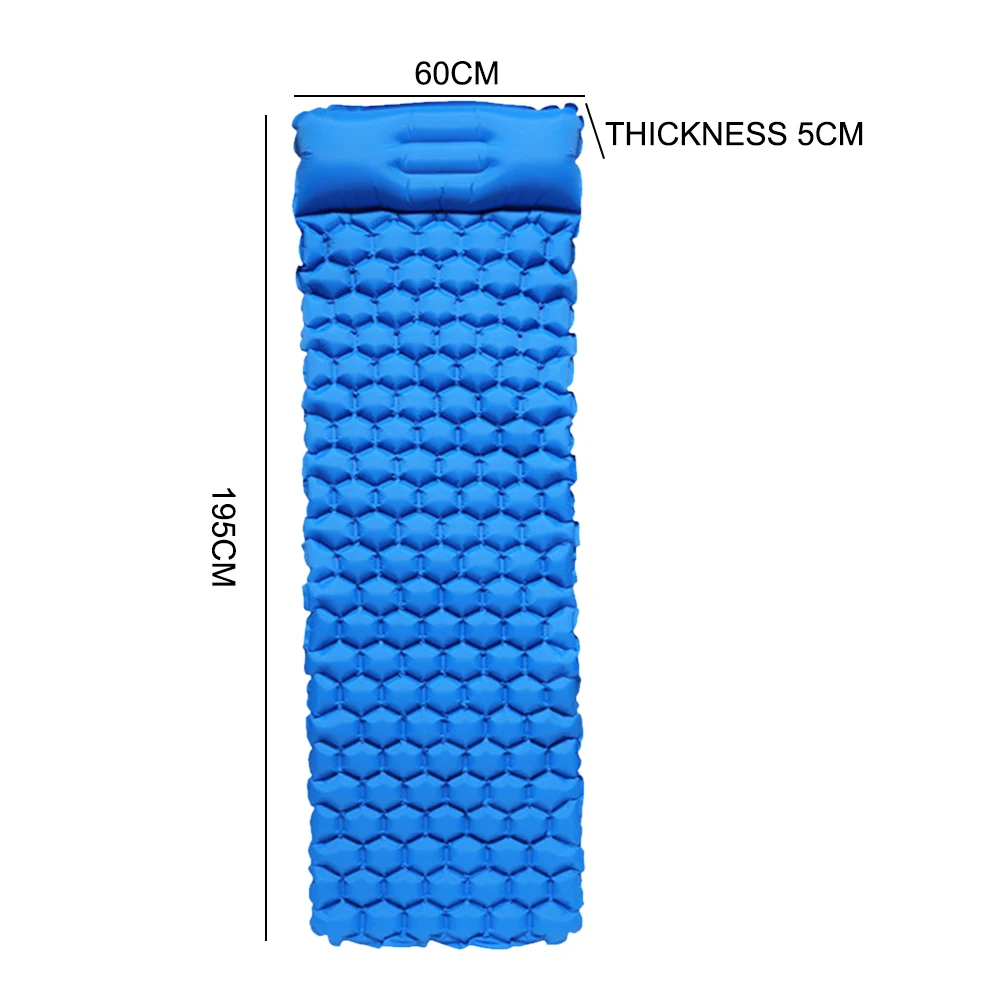 

Nylon TPU Sleeping Pad Lightweight Moisture-proof Air Mattress Portable Inflatable Mattress Camping Mat Picnic Beach Mat