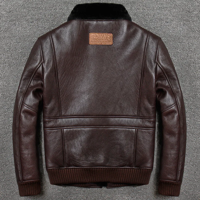 

Мужская кожаная куртка с мехом, Молодежная короткая куртка из натуральной кожи на осень и зиму