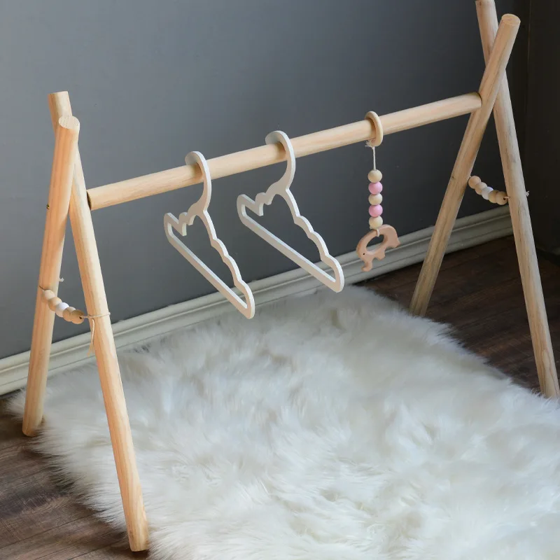 Nordic Baby Gym Play Nursery Sensory Ring-pull Toy Wooden Frame Infant Room Toddler Clothes Rack Gift Kids Room Decor Best Gifts