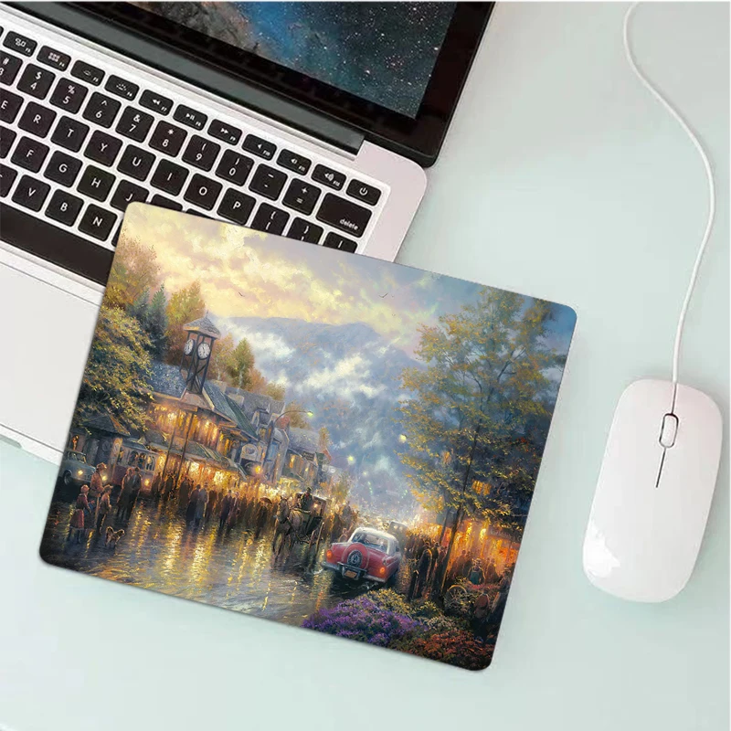 

Painting Wallpape Small Gaming Mouse Pad Waterproof Work and office Mousepad Gamer Computer Desk Mat Pad Gamer Mouse Mat for PC