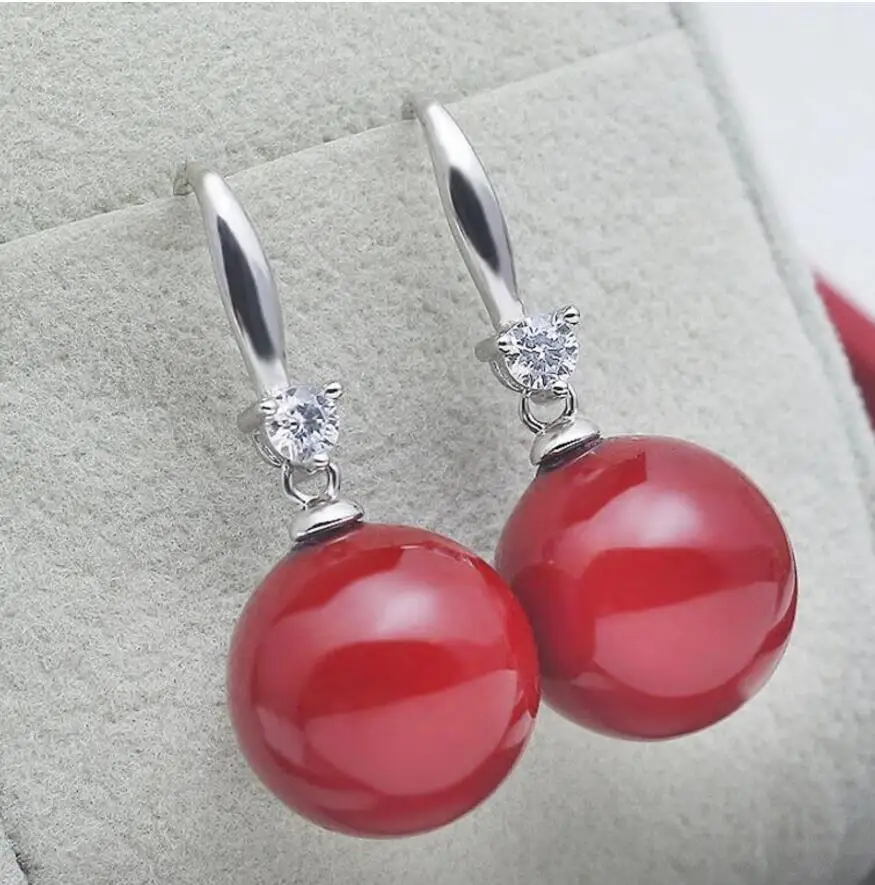 Ювелирные изделия Бесплатная доставка перламутровые серые жемчужные серьги