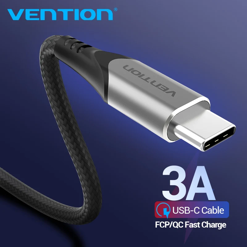 

Vention USB Type C Cable 3A Charger Cable Fast Charging for Samsung S10 S9/Xiaomi mi9 10 pro/Huawei USB C Mobile Phone Cables 3m