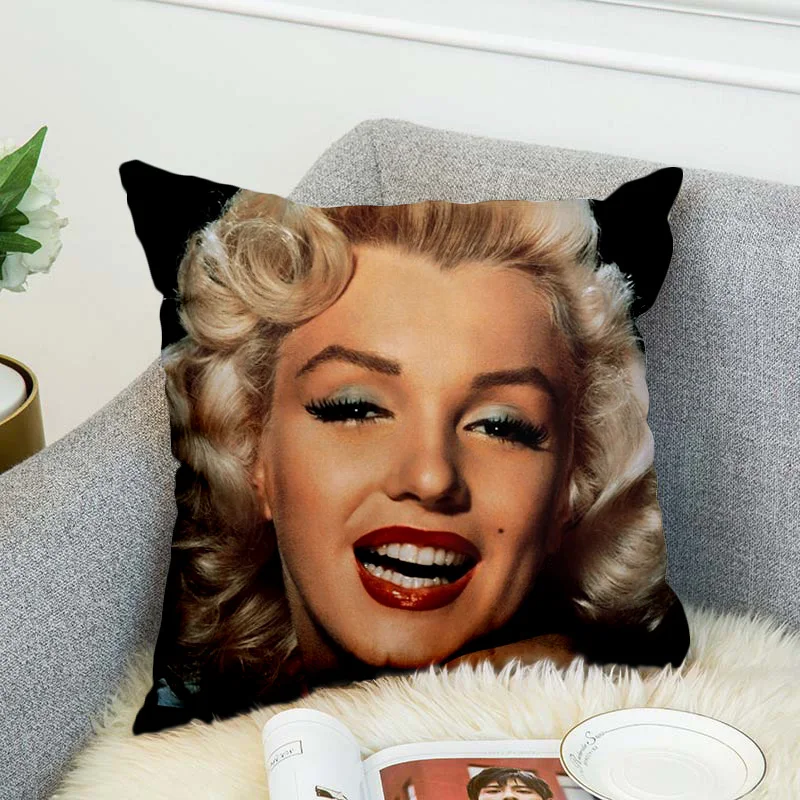 

Marilyn Подушка с изображением Монро Чехол из полиэстера декоративная подушка чехол s наволочка стиль-7