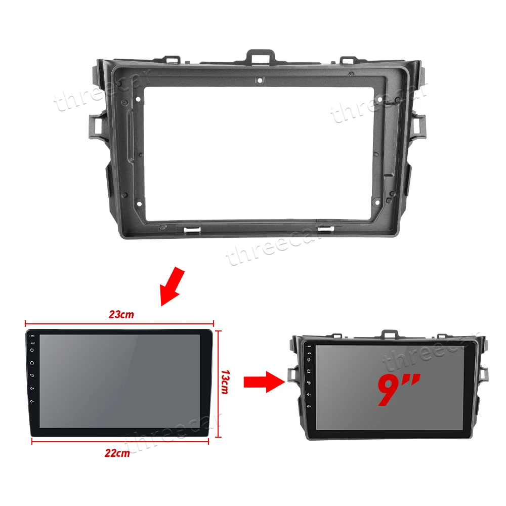 Автомобильная рама для радиоприемника 2Din подходит Toyota Corolla 2009-2013 Android Панель GPS