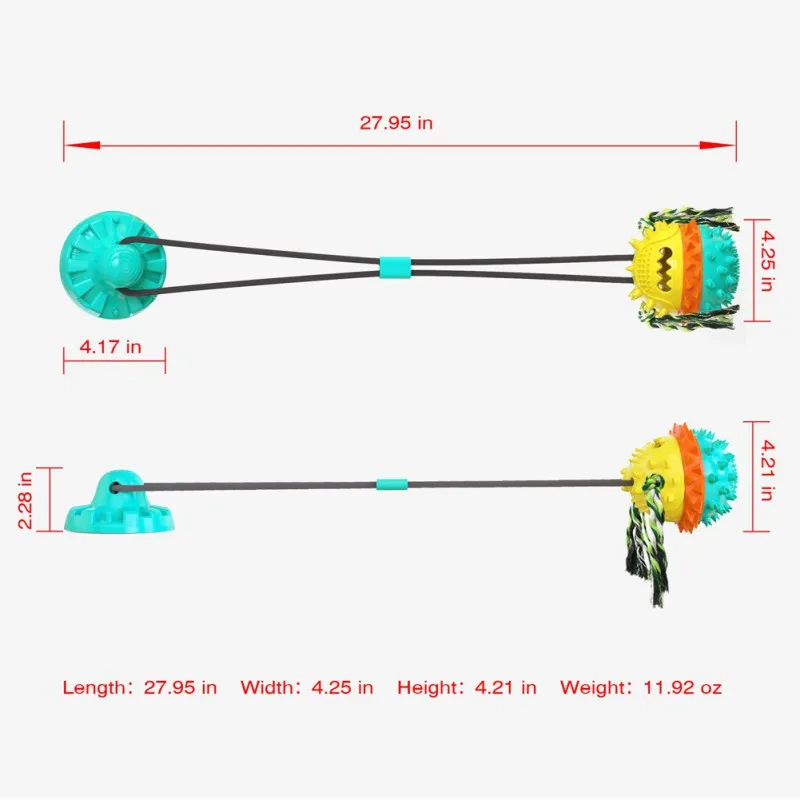 

2021 Newest 1PC Pet Dog's Powerful Sucker Molar Teeth Bite Resistant Ball Toy Multifunction Toys Pet Suppies