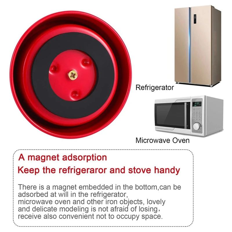 

2 Pack Kitchen Timer Mechanical Countdown Reminder Magnetic Cooking Timer with Loud Alarm Kids Timer (Red and Yellow)