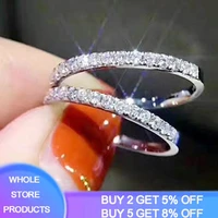 yanhui genuine 100 925 solid silver simple geometric round single stackable finger rings for women engagement wedding jewelry