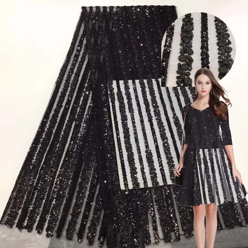 Новый Африканский новейший дизайн 5 ярдов высокое качество тюль ткань с бусинами