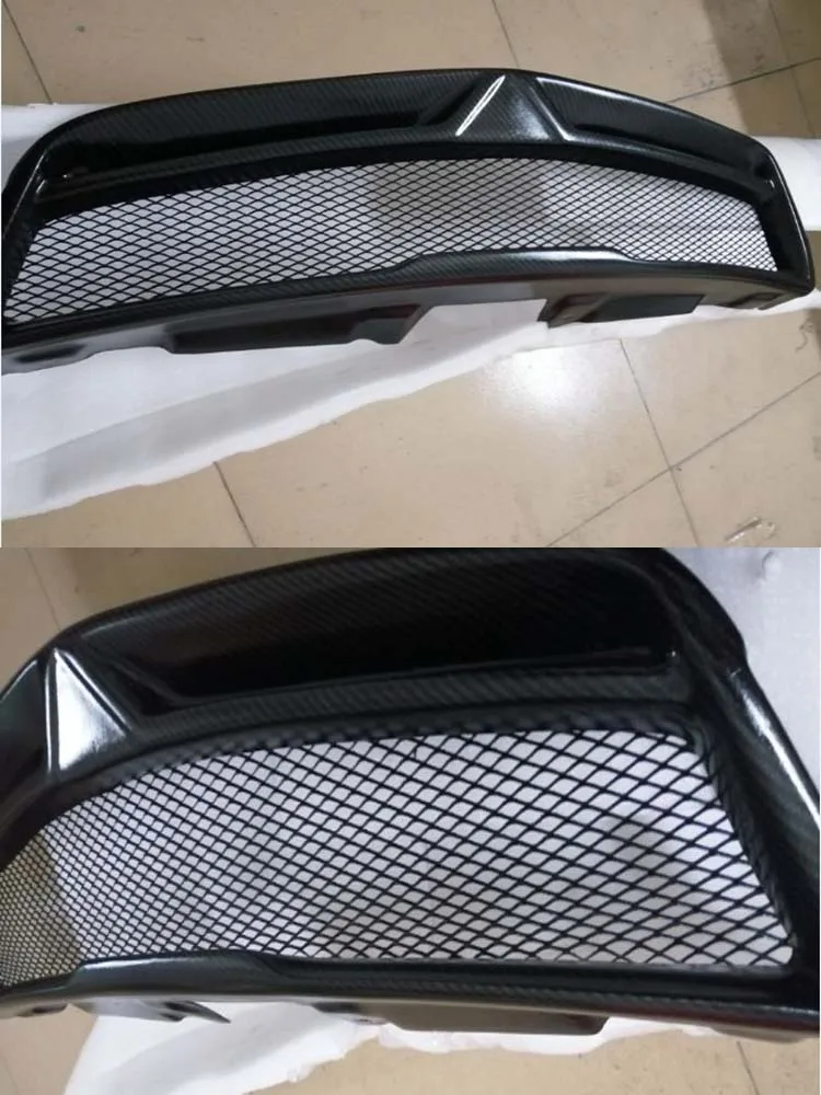 Подходит для 2009-2013 KIA Forte Carbon Fiber Black Car передний бампер сетка решетка Вокруг отделки гоночных Грилей