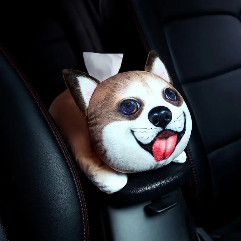 

Handrail Box Type Car Tissue Box Holder Box Car Home Office Cartoon Animal Home Decor Car Interior Tissue Box